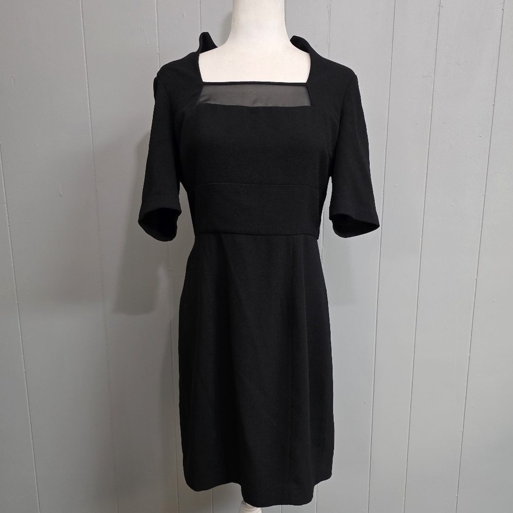 Marc New York Envelope Collar Sheer Panel Yoke Dress Size 10